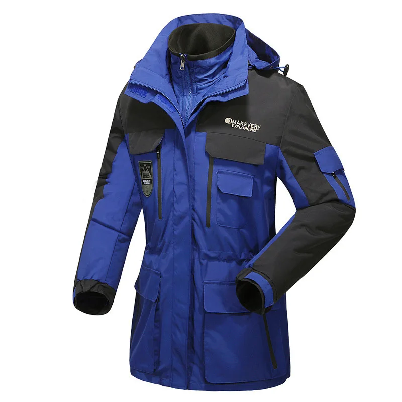 remarkable New Outdoor Winter Snow Wear Oversized jacket Personality thicken Cotton lining Two in one Waterpro