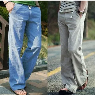 

2019 New Style Summer Thin Section Loose-Fit Breathable Linen Pants Men Cotton Pants Casual Pants