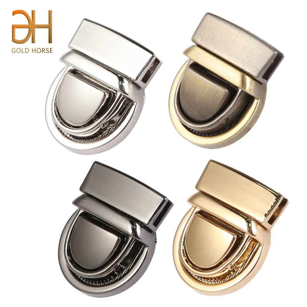 Metal Bag Lock Round Buckle Clasp For Women Handbags Shoulder Bags