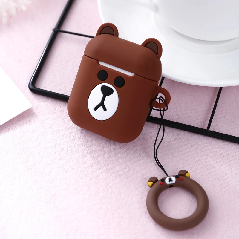 3D мультфильм аниме силиконовый чехол для наушников Airpods защитный чехол для Apple Air Pods 2 Bluetooth беспроводной чехол для наушников s