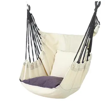 

Hammock Hanging Chair Swing Seat With Cushion Pillow For Indoor Outdoor