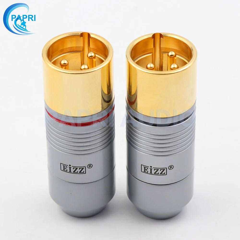 Eizz EZ-206M высококачественный баланс гнездо 3-конт. Xlr Штекерный соединитель Позолоченный разъем для аудио усилителя 2 шт