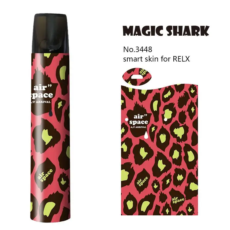 Магическая Акула 2.5D стерео Dragon Ball живопись доллар камень печати Leopard Leaf Vape комплект Pod стикер пленка чехол для Relx - Цвет: 3448