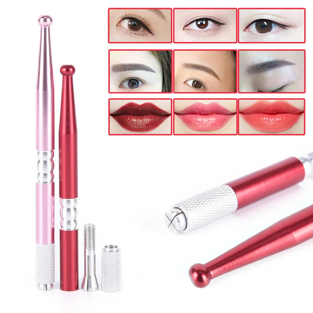 1PCS 5 Colors Professional Makeup Crystal Acrylic Manual Tattoo Pen Microblading Permanent Eyebrow Tools