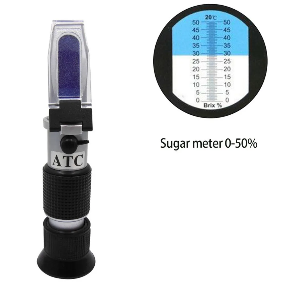 0-50% и 0-90% Ручной рефрактометр с раствором сахара и Брикса, сахаромер, измерители концентрации, измерительный инструмент
