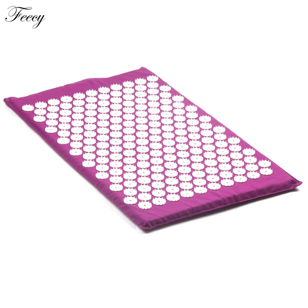 M2 Mat Purple Массажер для акупрессуры, набор ковриков для спины и тела, подушка для ног, массажный коврик для снятия стресса, боли, шакти, акупунтура, Йога, шип, коврик с подушкой - Цвет: M2 Mat Purple