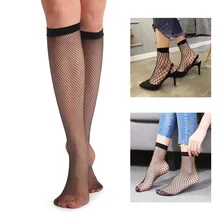 Новинка, женские Полые Носки, сексуальные ажурные короткие носки, хорошо растягивающиеся черные носки, короткие носки, гольфы