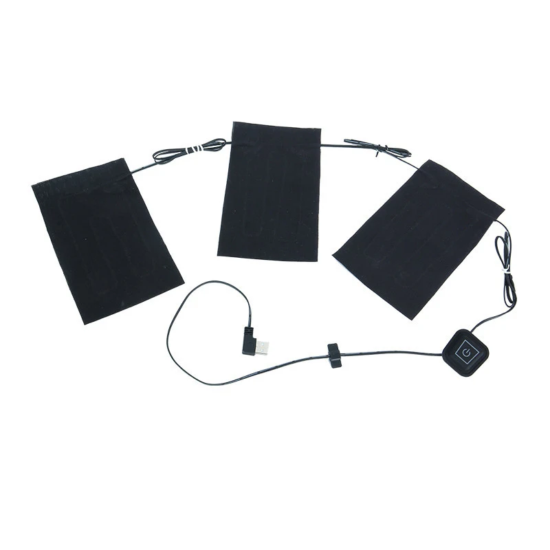 

USB Charged Clothes Heating Pad 5V Electric Heating Sheet 3 Heated Pad for Vest Jacket