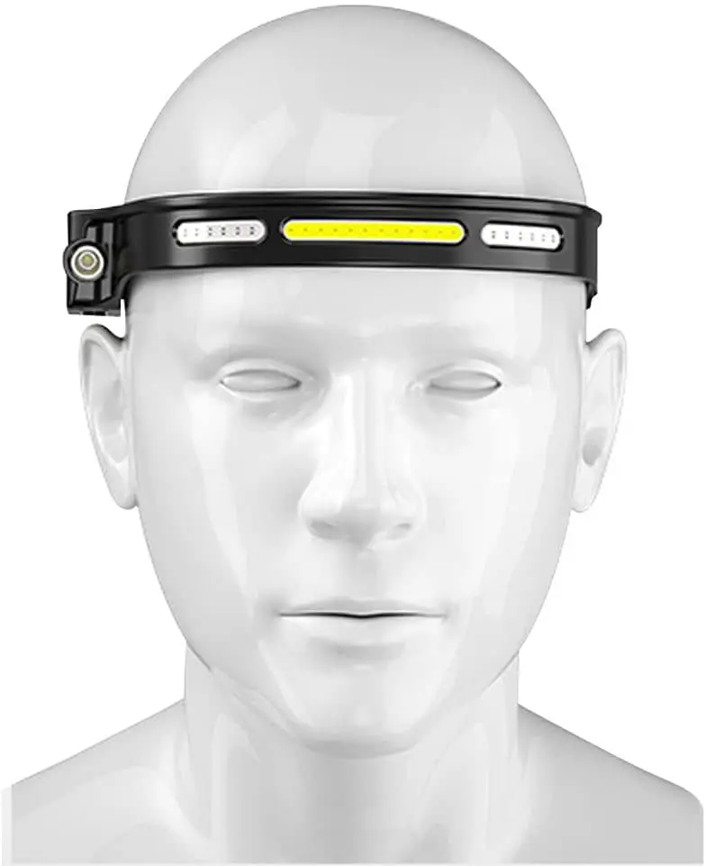 Яркий светодиодный налобный фонарь с COB матрицей и красным светом ...