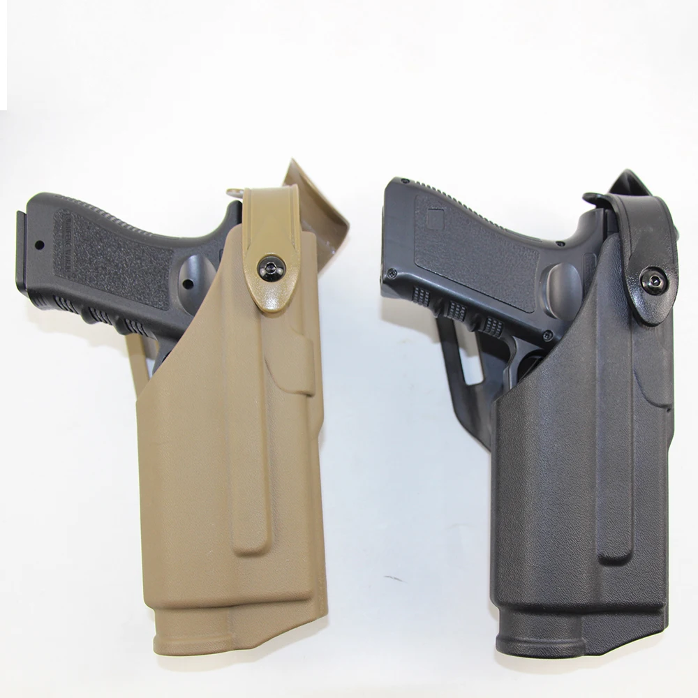 Tactical Pistol Holster Waist Belt Gun Holster With Flashlight Bearing QLS 19 22 Quick Locking System For Glock 17 19,pistol holster,gun holster