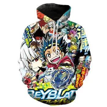 

New Game Beyblade Burst Hoodies 3D Print TV Anime BEYBLADE BURST Hoodie Jackets sweatshirts Cartoon Men Women Children Tops