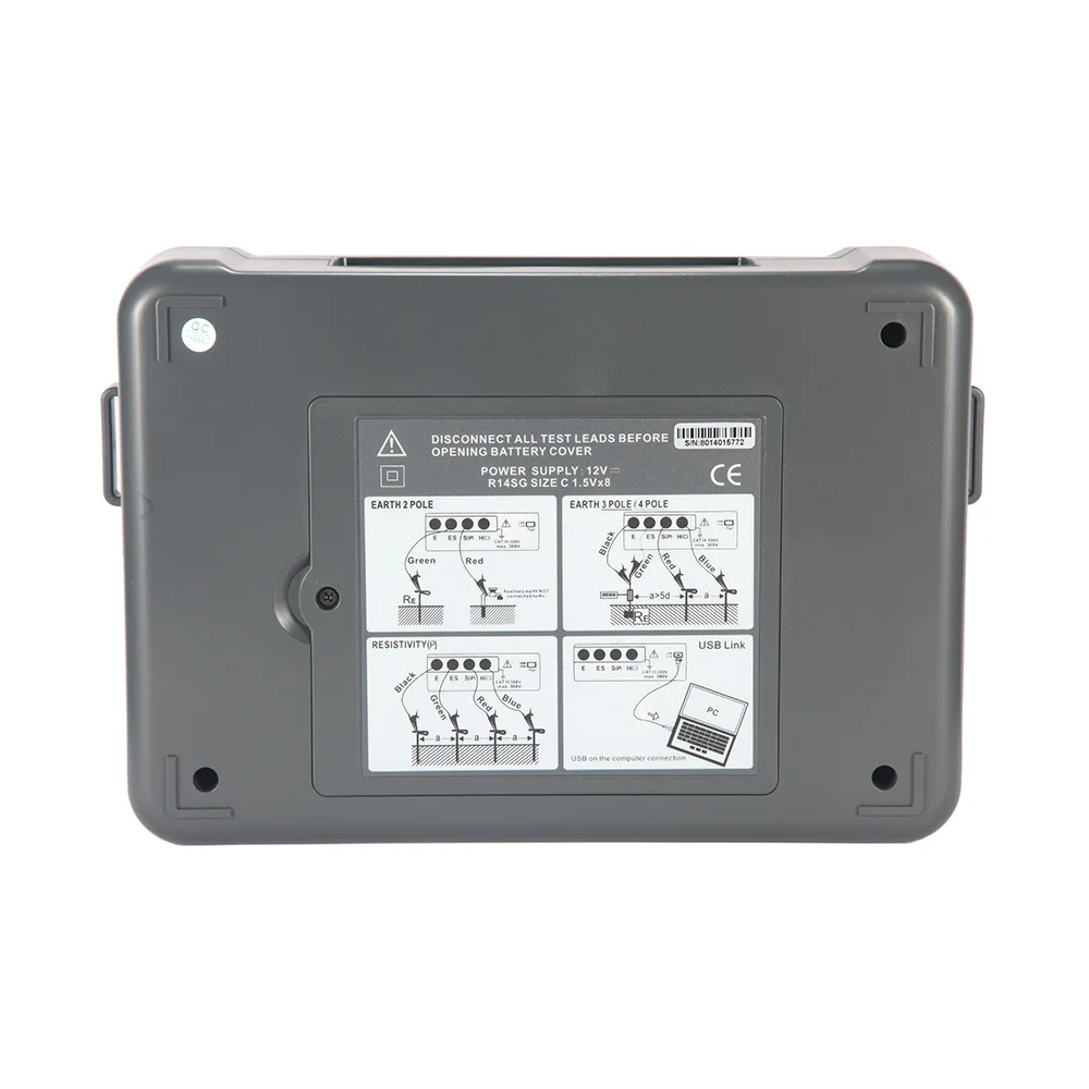 Nicety ST4106 digital Ground earth resistance tester 4 pole soil electric resistivity meter megger with big LCD backlight