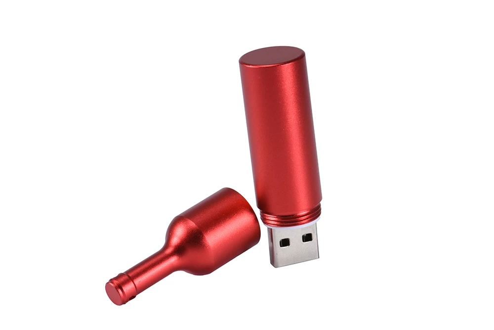 JASTER USB 3.0 hot metal wine bottle usb flash drive disk keychain memory stick Pen drive personalized gift Over 10pcs Free logo