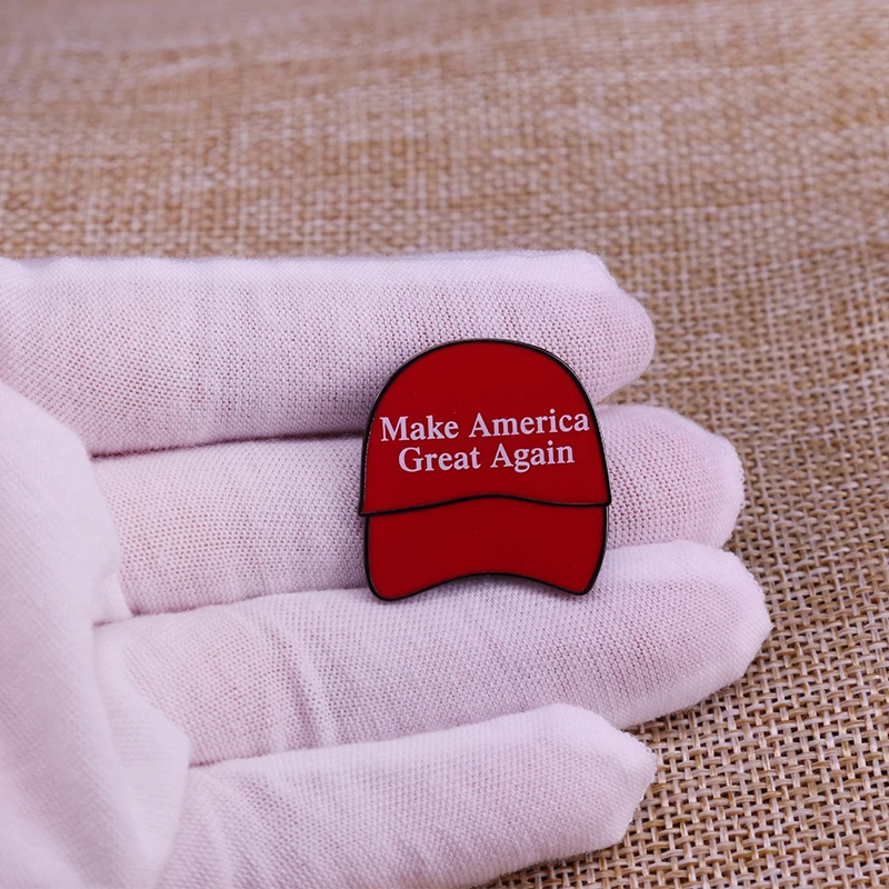 Donald Trump Presidente Fare Amercia Grande di Nuovo smalto Spille cappello  rosso spilla - AliExpress Gioielli e accessori