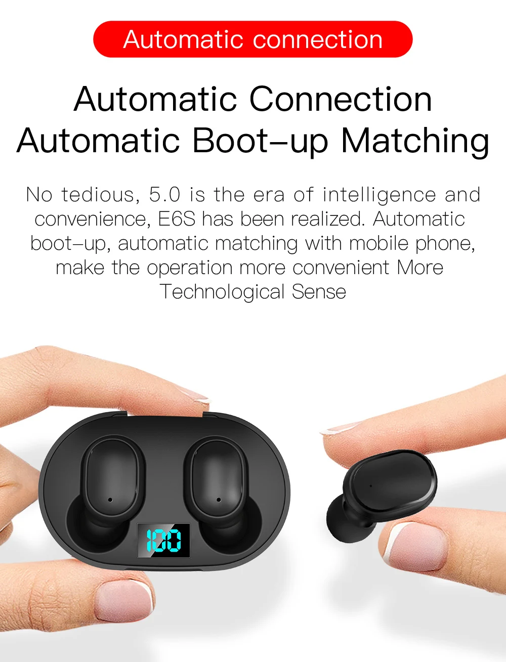 E6S TWS беспроводные наушники 3D стерео мини Bluetooth наушники 5,0 с двойной микрофон спортивные водонепроницаемые наушники Автоматическое Сопряжение гарнитура