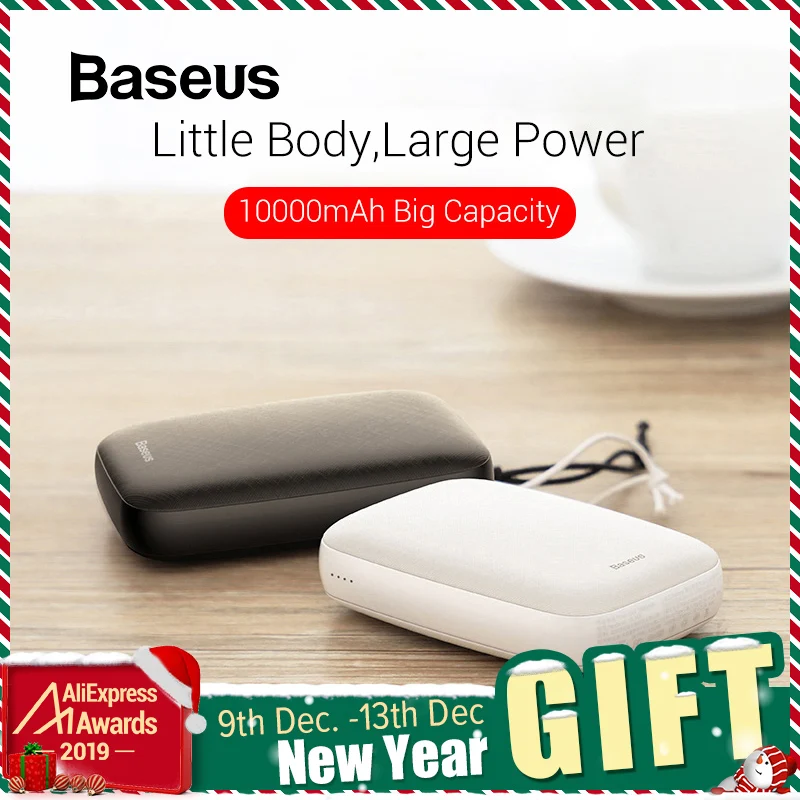 Najtaniej Baseus 10000mAh mini powerbank dla iphone a Samsung Huawei powerbank xiaomi przenośny zasilacz USB do ładowania bateria zewnętrzna