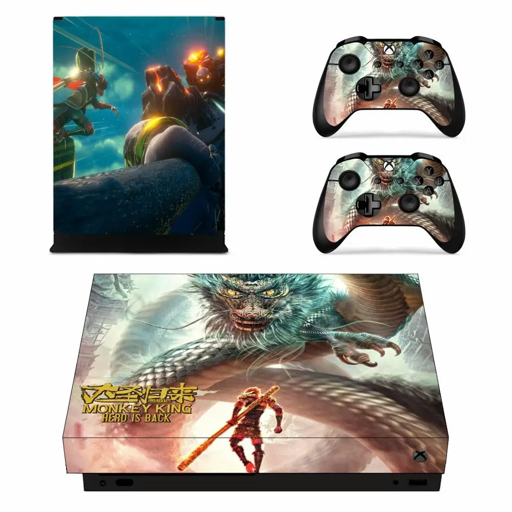 Король обезьяны: Герой наклейки на заднюю панель для Xbox One X Виниловая наклейка для Xbox one X пульт дистанционного управления скины