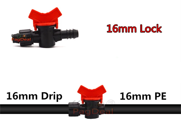 5pcs 16mm 20mm PE PVC Hose Barbed Water Control Valve Garden Drip Irrigation Switching Valve Flow Control Shutoff Switch Fitting