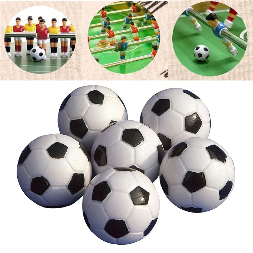 6Pcs 32mm Small Socer Ball Mini Table Football Balls Black White Socer Ball for Entertainment Games Team Memorabilia