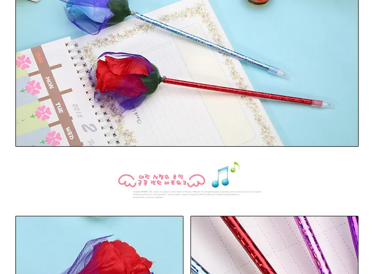 Manufacturers Direct Selling Valentine's Day hua bi Creative Cool Model Office Stationery Students Rose Ballpoint Pen