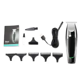

Electric Hair Clipper 0 Cutter Head USB Rechargeable Trimmer with Limit Combs