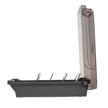 

4 Divider Board Home Protector Desktop Business Card Box Large Capacity Plastic Organizer Dust Proof Storage Office Index Holder