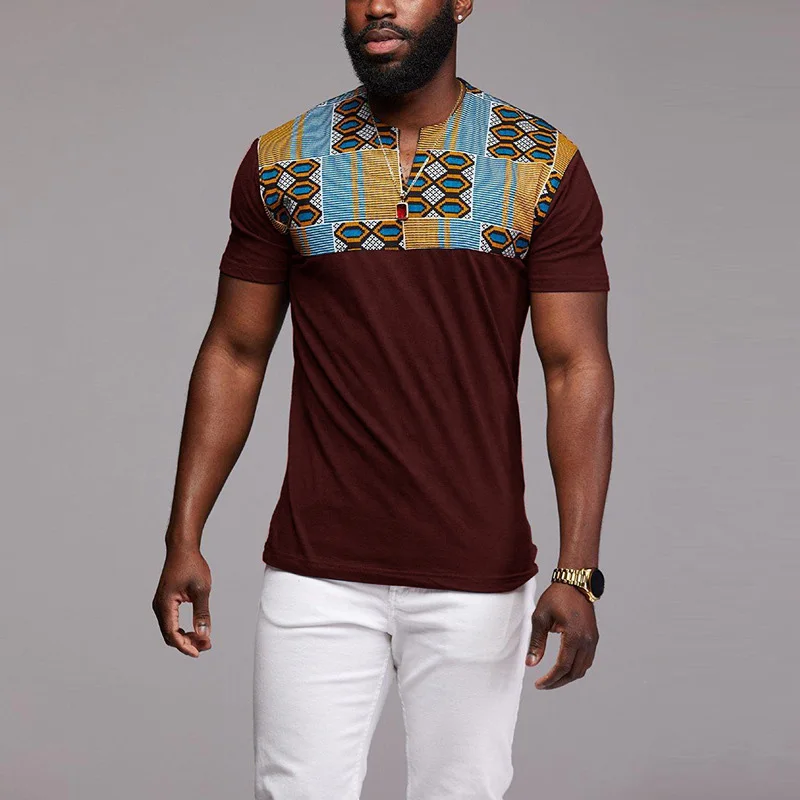 Новинка 2019 года, мужская одежда в африканском стиле с принтом Дашики, Bazin Riche, Повседневная Уличная модная одежда, этнические платья с