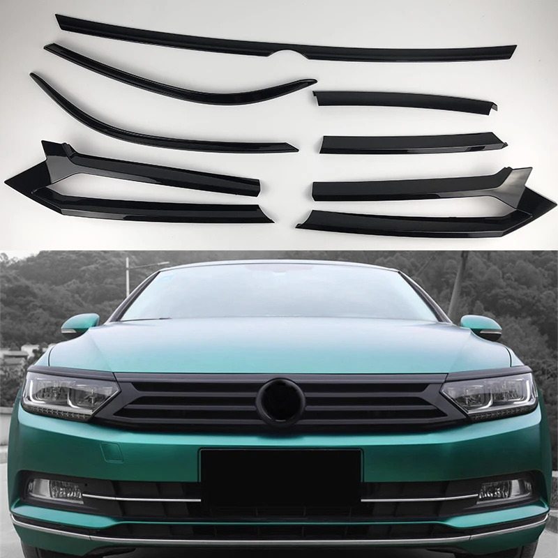 Подходит для Volkswagen новый Passat B8 2019 автомобильный Стайлинг матовый черный передний