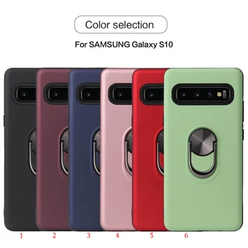 

100pcs/lot For Samsung Galaxy S10 5G Version Magnetic Detachable Rotating Ring Stand Hard Case For Galaxy S9 Plus S8 Plus