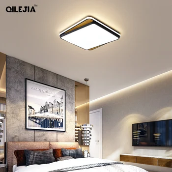 

LED ceiling lamp simple modern ultra-thin round bedroom lamp rectangular living room lamp Nordic fashion atmosphere lamps