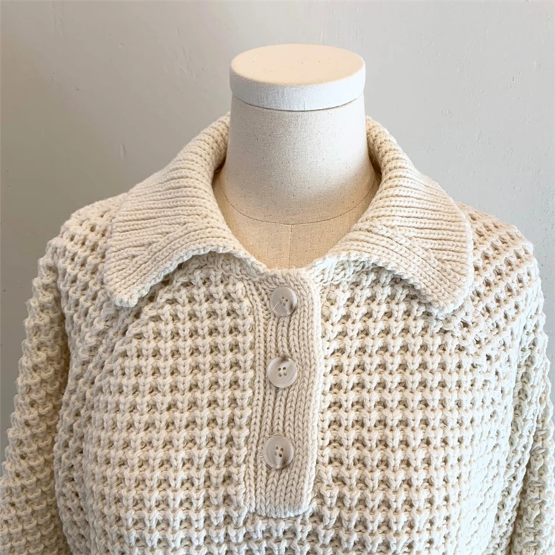 BGTEEVER элегантный однобортный вязаный джемпер для женщин свитер элегантный отложной воротник зимний свитер женские пуловеры