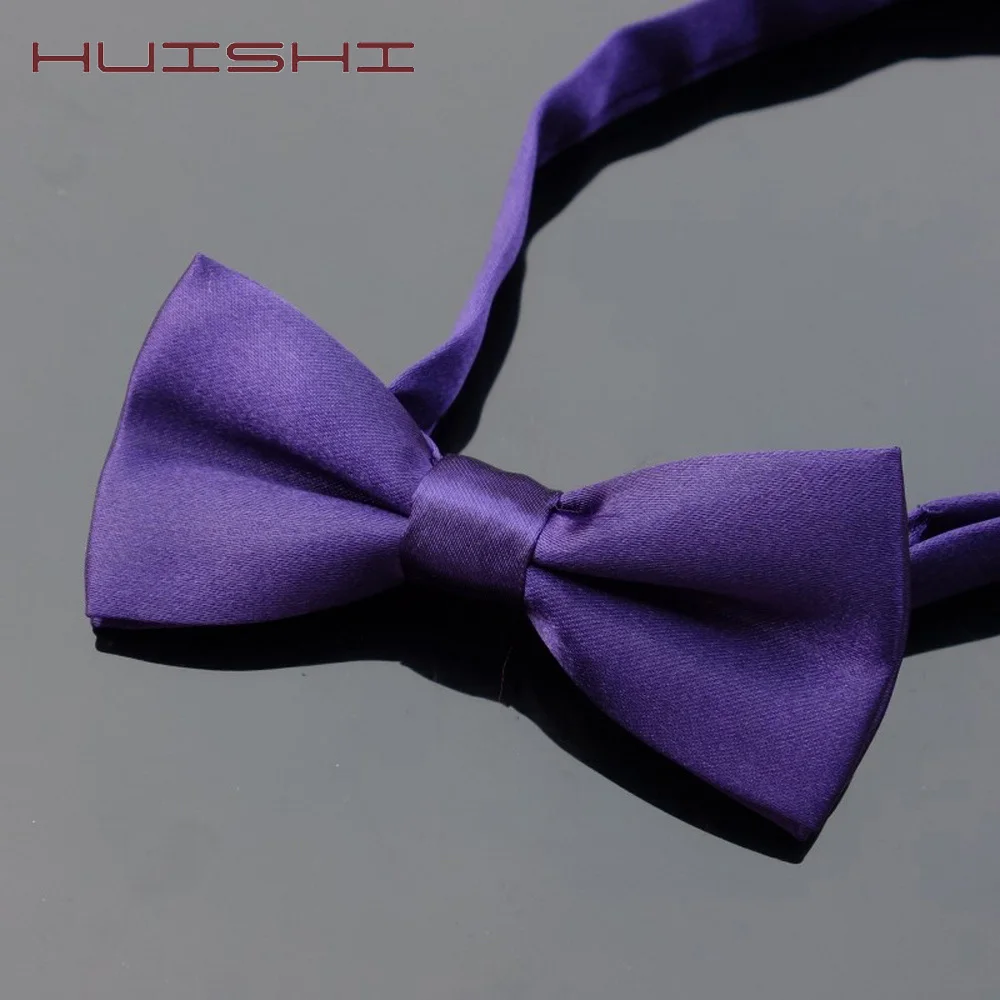 HUISHI 34 Colors Solid Fashion Bowties Groom Kids Formal Children Cravat Green Marriage Butterfly Wedding Bow ties bow tie