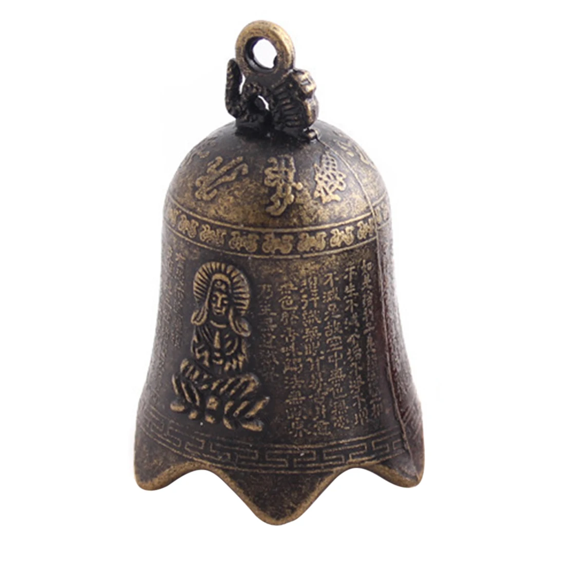 5*3 см китайская мини латунная Медная скульптура молитва Будда фэн-шуй колокольчик приглашение буддизм Гуаньинь колокольчик Мини Античный колокольчик