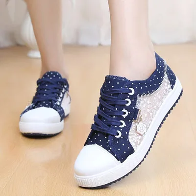 

2019 Summer New Style Korean-style Mesh Canvas Shoes Women's Breathable Versatile White Shoes Gauze STUDENT'S Shoes