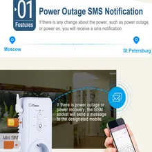 Gsm tomada inteligente controle sms tomada de alimentação gsm tomada interruptor de parede com sensor de temperatura controle de temperatura inteligente