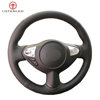 

LQTENLEO Black Artificial Leather DIY Car Steering Wheel Cover For Infiniti FX FX35 FX37 FX50 QX70 Nissan Juke Maxima Sentra SV