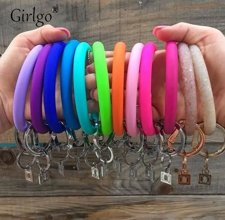 Key Ring Bangle Hand Sanitiser Holder Gingham Print Key Chain Bangle Bracelet Key Saver Key Holder Jewellery