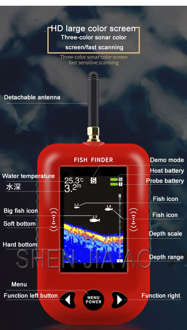 inteligente inventor de peixes sonar profundidade sonar