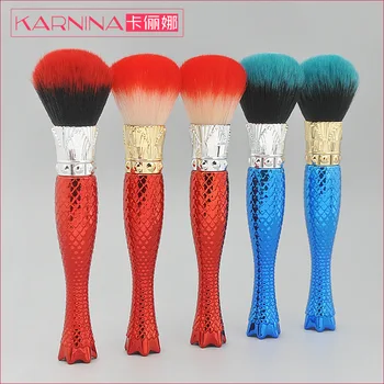 

1K Minimum 10 Makeup Brush Can Private Label Custom Logo If meet Minimum Wholesale Cosmetics Single Mermaid Powder Brush Makeup