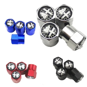 

NEW 4pcs Car Tire Valve Caps Air Tyre Stems Cover case For alfa romeo 159 147 156 giulietta 147 Car styling