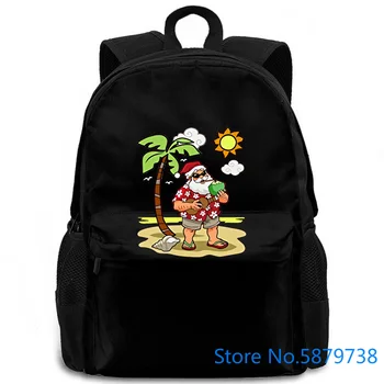 

Hawaiian Santa Claus Sunny Beach Vacation Christmas Male Best Selling Mens 2018 women men backpack laptop travel school
