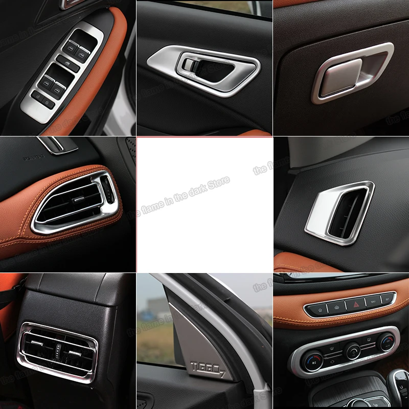 Lsrtw2017 панель для чашки воды из нержавеющей стали Abs Chery Tiggo 7 2016 2017 2018 2019 2020|Лепнина