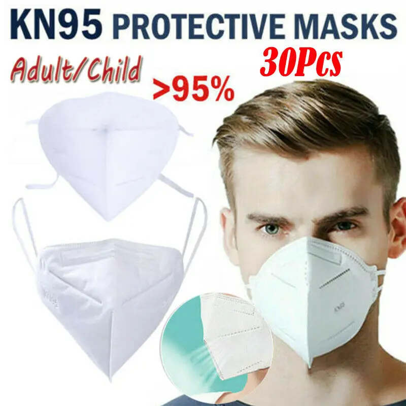 

30 PCS Protective Mask Dustproof Anti-fog Breathable Mouth Face Masks Filtration Anti-Bacterial Respirator Masks Disposable Mask