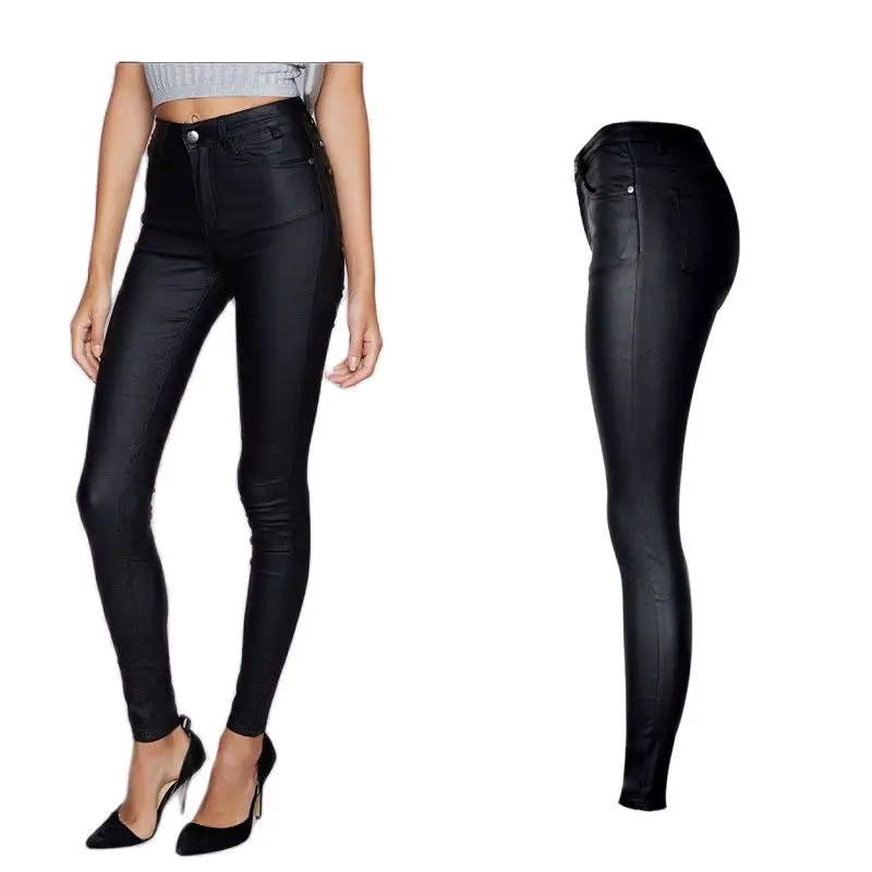 PU Coated Legging Juniors Biker Moto 
