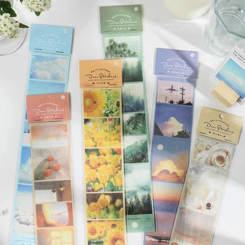 

Mohamm 1 Sheets Young Heart Series Scrapbooking Stickers Cartoon Paper Sticker Flakes Stationary Office Accessories Art Supplies