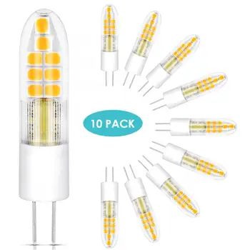 

10pcs/Pack G4 LED Bulb 3000K AC/DC 12V No Strobing Replacement CRI 80 RA Ceramic Base Import IC G4