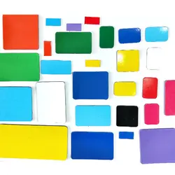 Индивидуальные сплошной цвет магнитная письменная доска лего патч квадратное Имя Наклейки магнитный лист стикеры на холодильник этикетка