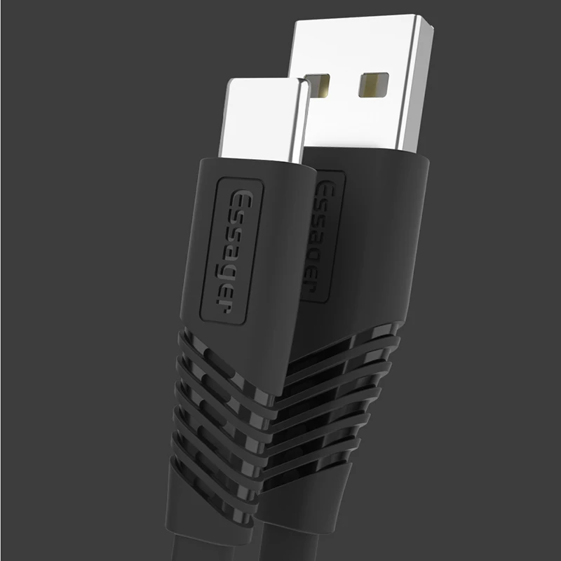 0,3 м 1 м 2 м usb type-C кабель для samsung S9 S8 xiaomi USB C кабель для мобильного телефона Быстрая зарядка type-C кабель для устройств usb type-C - Цвет: Black