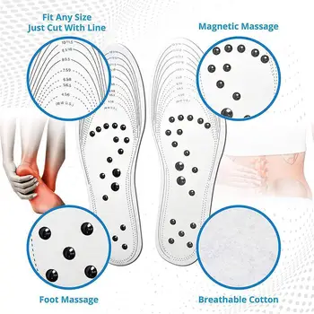 

1 Pair Foot Acupoint Magnetic Therapy Insoles For Men Loss Shoes Massage Feet Care Health Women Weight Acupuncture Slimming Y0H4
