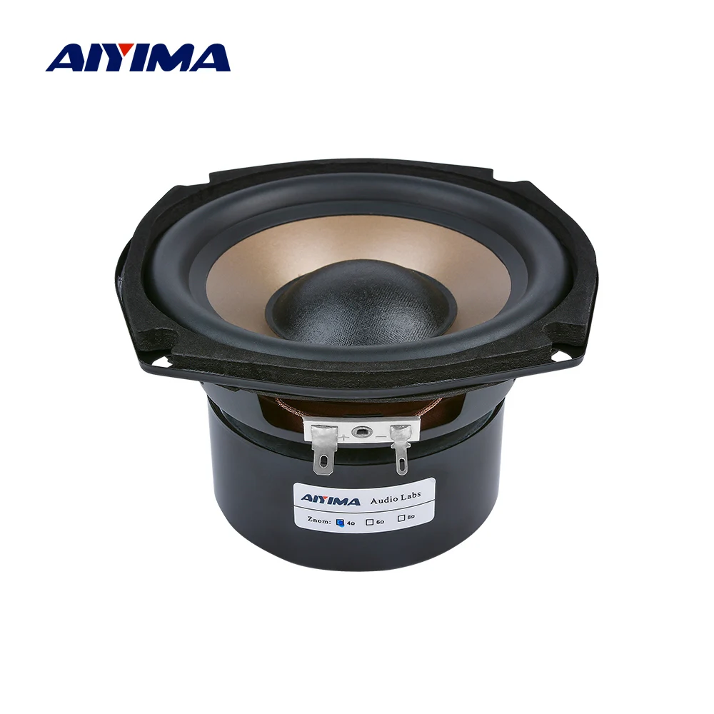 Buy AIYIMA 1Pcs 5.25 Inch Subwoofer Speaker 4 8 Ohm 100W Audio Woofer Speaker HIFI Bass Loudspeaker For 5.1 Home Theater